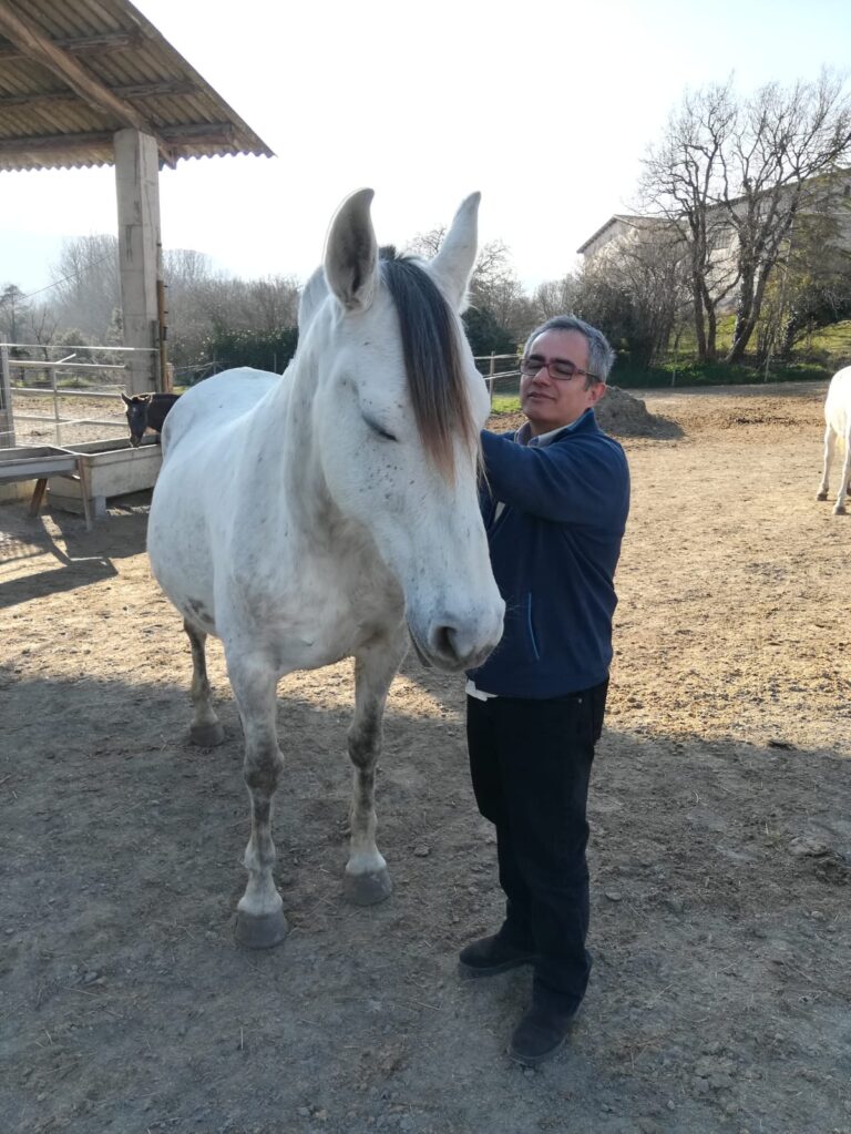 Diego med en skimmel